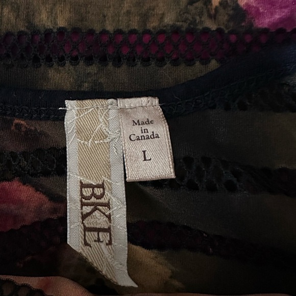 Buckle Bke Women’s Sheer Tie-Dye Tank Top Multicolor Grunge Size L #1981 - Picture 3 of 4